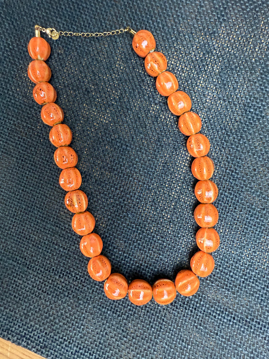 Collar borlas Loly pop Naranja