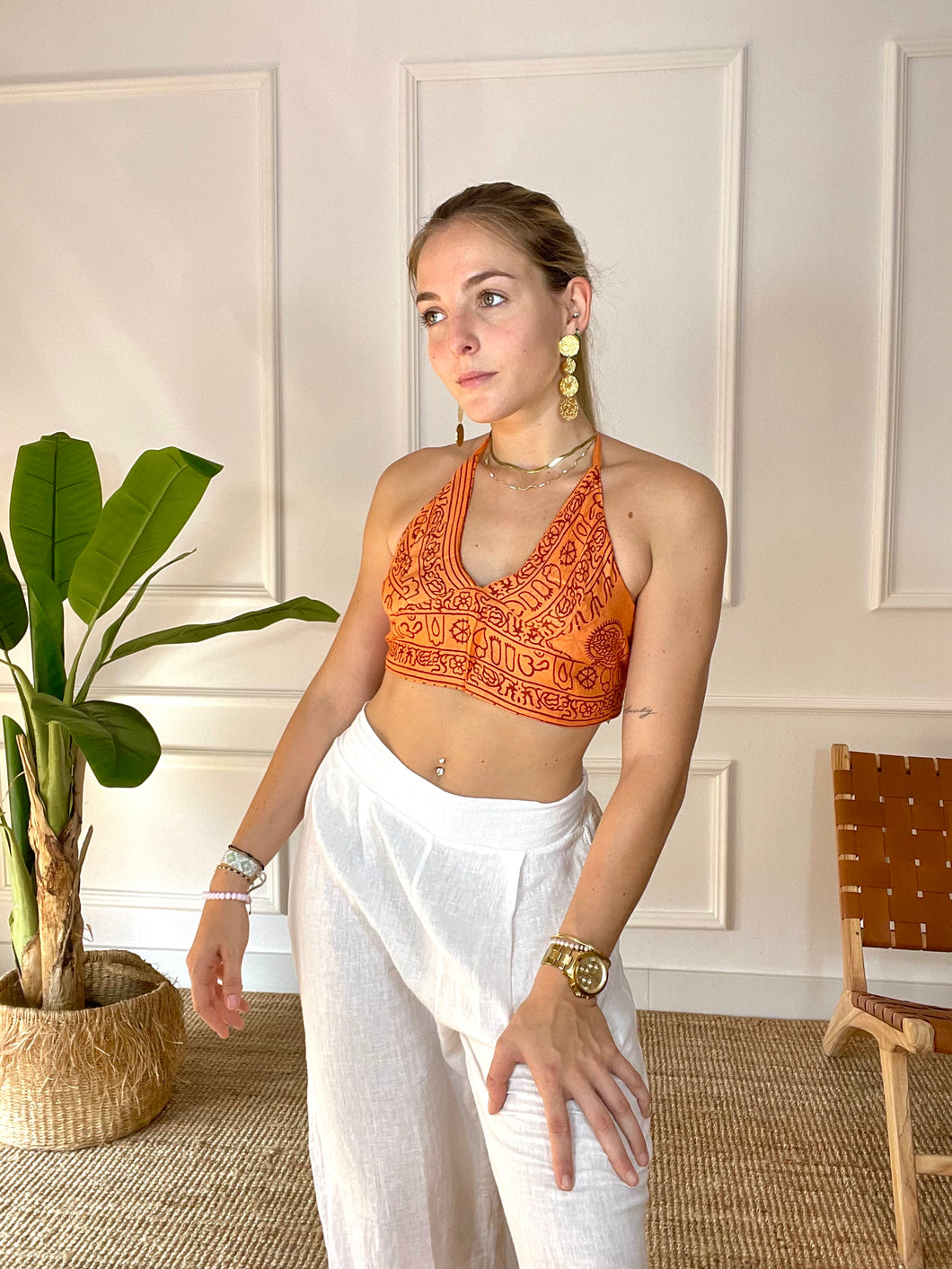 Top Muntraly Naranja
