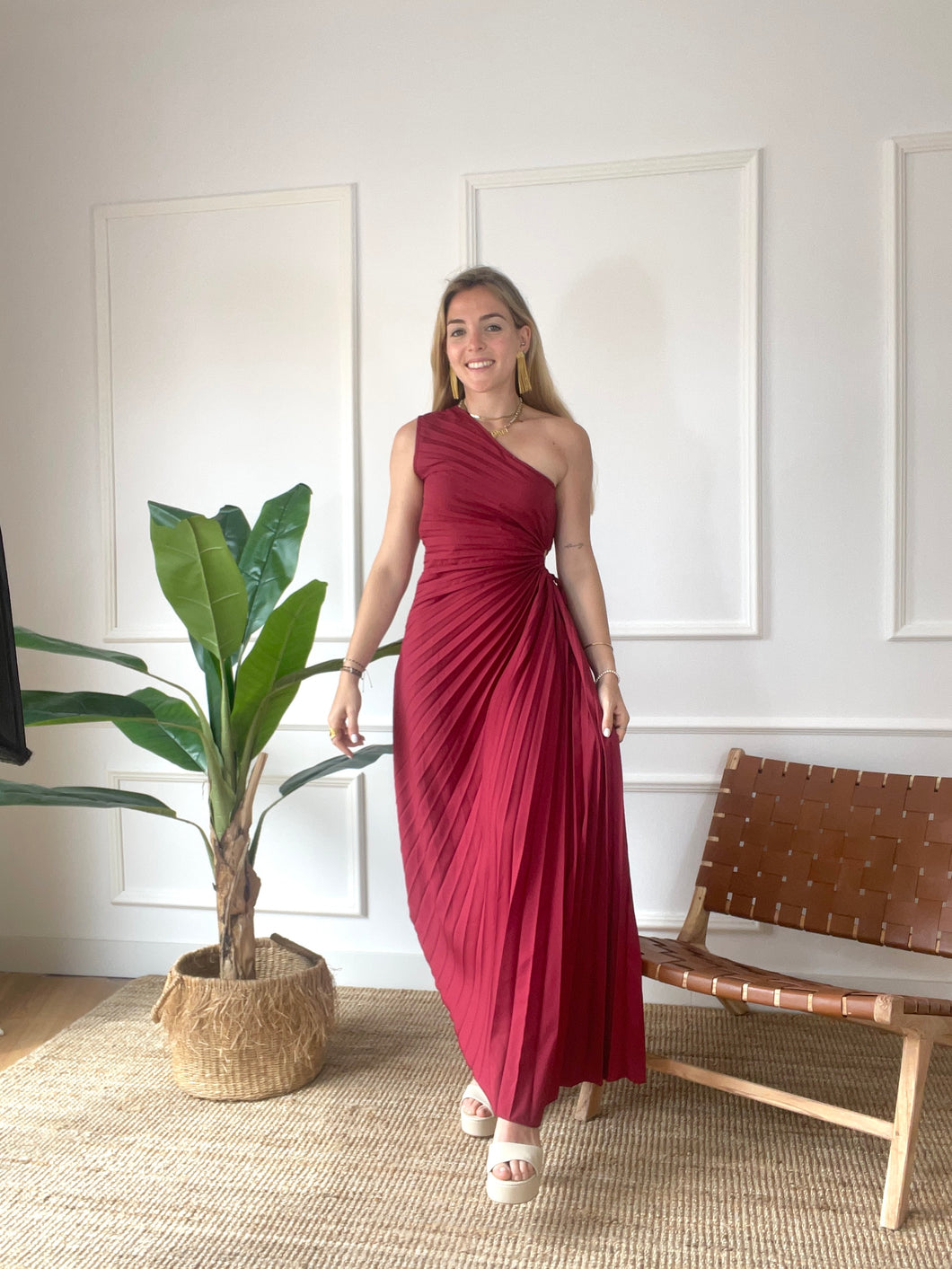 Vestido Claxton Granate